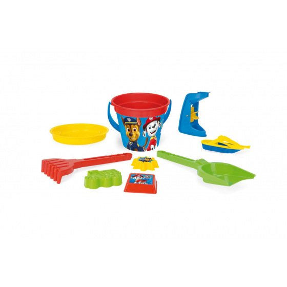 WADER Sada na písek 9ks plast Paw Patrol/Tlapková patrola v síťce 23x35x21cm 12m+ Wader