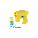 Teddies Seifenblasenpistole gelb Kunststoff 13cm + 1 Nachfüllung batteriebetrieben auf Karte