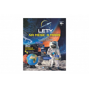 Lety na Měsíc a Mars! Knižní edukační souprava s doplňky v krabici 24,5x31,5cm