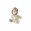 Teddies Lev/lvíček natahovací hrací strojek chrastítko plyš 16x20cm na kartě v sáčku 0+