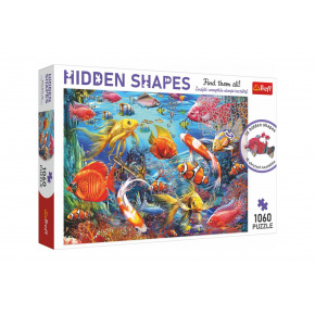 Trefl Puzzle Život pod vodou - Skryté tvary 1060 dílků 68x48cm v krabici 40x27x6cm