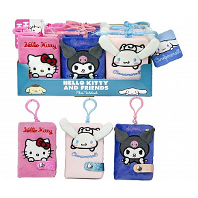 Teddies Zápisník mini plyšový přívěsek 3 druhy 18ks v boxu