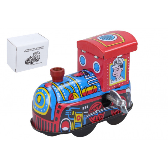 Wiky Maschinchen/Metall-Lokomotive mit Aufziehschlüssel 6cm in Schachtel 7x3x5cm
