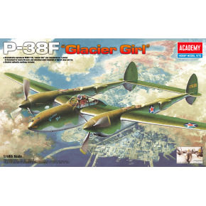 Academy Model Kit Samolot 12208 - P-38F LIGHTNING GLACIER GIRL (1:48)
