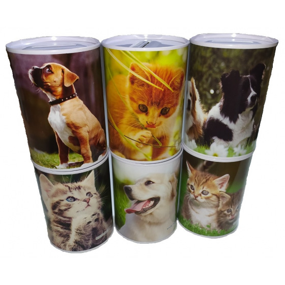 Rappa Spardose aus Blech Tiere