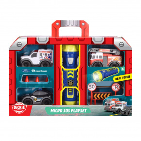 Dickie SOS Mikro Set s baterkou 9 cm