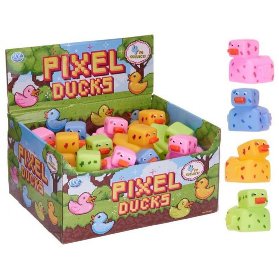Teddies Kačenka pixel do vany guma 8x10cm 4 barvy
