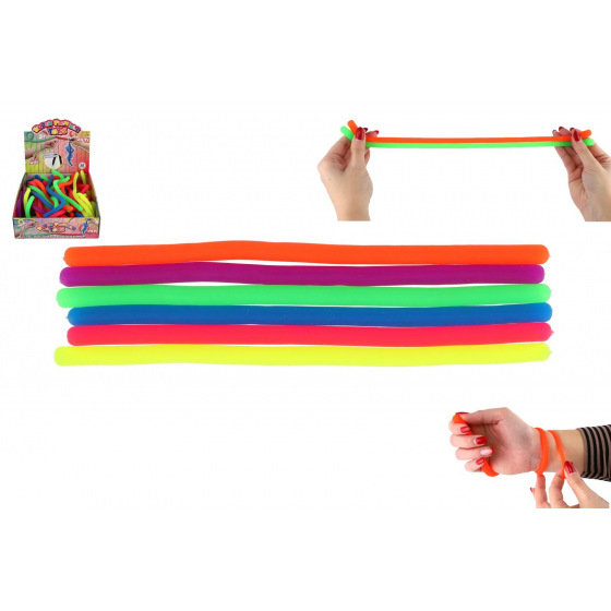 Teddies Hračka antistresová natahovací silikon 27cm 6 druhů