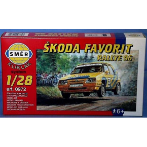 Směr modely plastové Škoda Favorit Rallye 1996 1:28