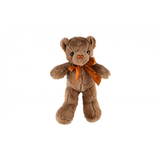 Teddies Bär/Teddybär mit Schleife Plüsch 30cm braun