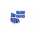 Teddies Stavebnica Labková patrola/Paw patrol 6 druhov na karte 40 ks v boxe