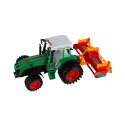 Teddies Traktor s vlekem s kombajnovým válcem plast 46cm na setrvačník  2 barvy