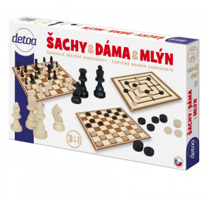 Detoa Hry Detoa Šachy a Dáma dřevěné