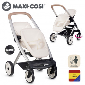 Smoby Sportwagen für Puppenzwillinge Maxi Cosi beige