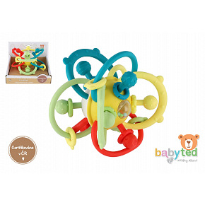 babyted Koulíček babyted chrastítko silikon/plast 13x9cm v krabičce 6m+