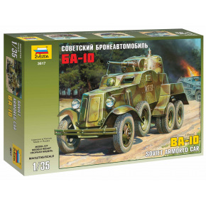 Zvezda Model Kit military 3617 - Radziecki samochód pancerny BA-10 (1:35)