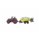 Teddies Sada farma traktor s příslušenstvím 4ks kov/plast mix druhů v krabici 21x15x6cm