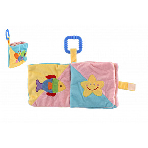 Teddies Knížka měkká látková závěs 13x14cm v sáčku