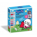 Teddies Okenné samolepky a omaľovánky Peppa Pig s farbami v krabici 25x26,5x5cm