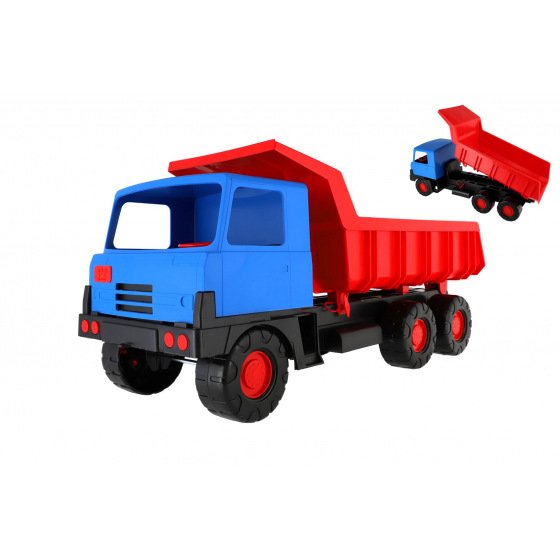 PF Plasty Teddies Auto Tatra 815 karoseria czerwona kabina niebieski plastik 75cm