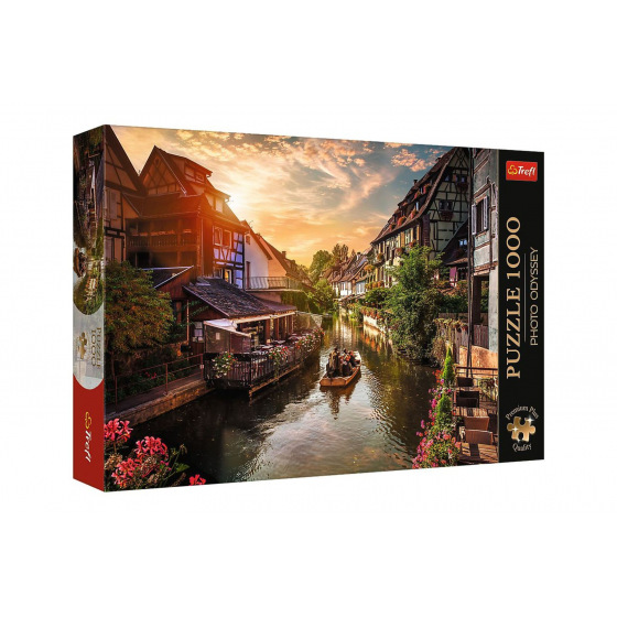 Trefl Puzzle Premium Plus - Photo Odyssey:Klein-Venedig in Colmar, Frankreich 1000 Teile 68,3x48cm in Schachtel 40x27