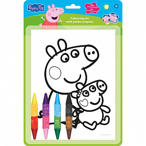 Jiri Models Omaľovánkový set s obojstrannými voskovkami Prasiatko Peppa