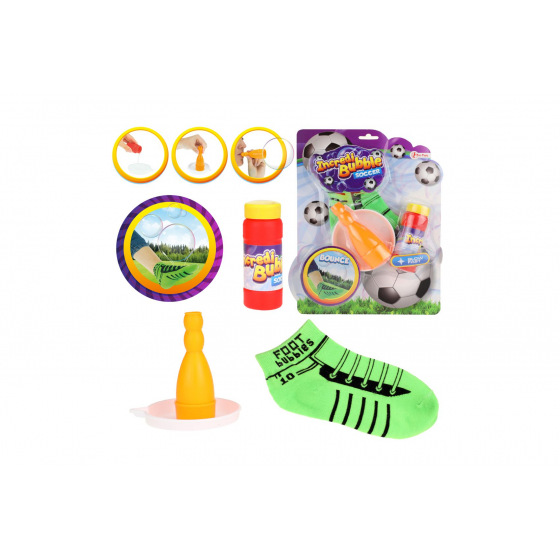 Teddies Seifenblasen unglaublicher Fußball mit Zubehör auf Karte 22x27x5cm