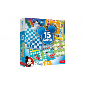 Trefl Súprava 15 hier Disney spoločenská hra v krabici 24,5x24,5x6cm