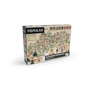POPULAR Puzzle - Mapa Słowacji, 160 elementów