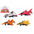 Teddies Flugzeug/Jagdflugzeug Metall/Kunststoff 11cm mit Rückziehmotor 4 Farben 12 Stück im Karton