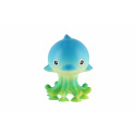 Teddies Meerestier Oktopus Antistress Quetschspielzeug mit Saugnäpfen Silikon 9x6cm 4 Arten