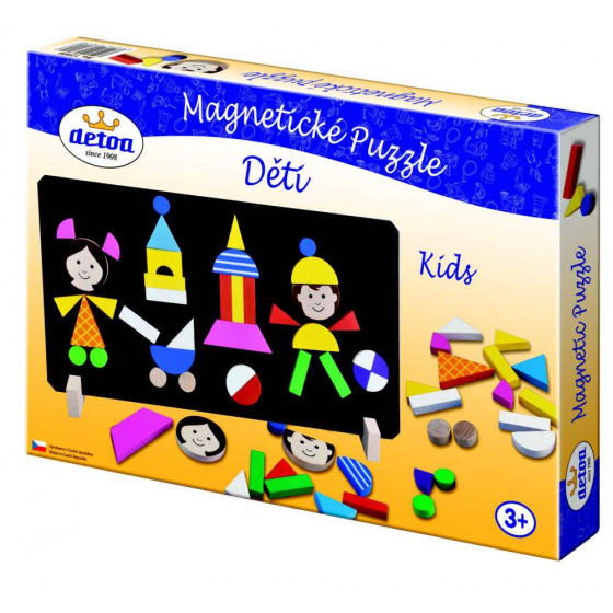 Detoa Kids Magnetyczne drewniane puzzle