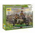 Zvezda Wargames (WWII) figurky 6277 - Soviet M-72 Sidecar Motorcycle w/Crew (1:72)