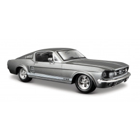 Maisto - 1967 Ford Mustang GT, metalická sivá, 1:24
