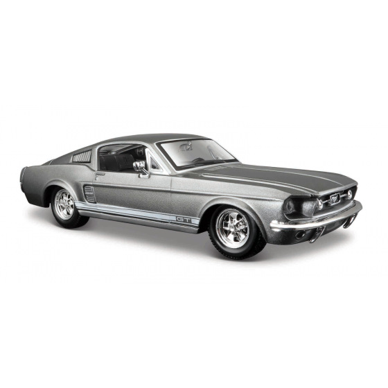 Maisto - 1967 Ford Mustang GT, metalická sivá, 1:24