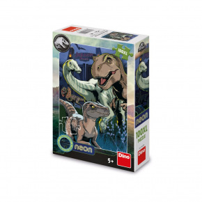Dino Puzzle neonowe Dino JURASSIC WORLD 100 XL