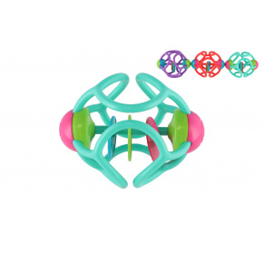 Teddies Chrastítko/Kousátko míček plast 12cm 3 barvy