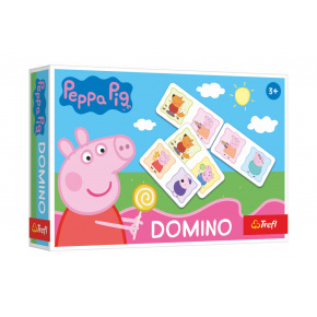 Trefl Domino papierové Prasiatko Peppa / Peppa Pig 21 kartičiek spoločenská hra v krabici 21x14x4cm