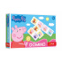 Trefl Domino papírové Prasátko Peppa/Peppa Pig 21 kartiček společenská hra v krabici 21x14x4cm