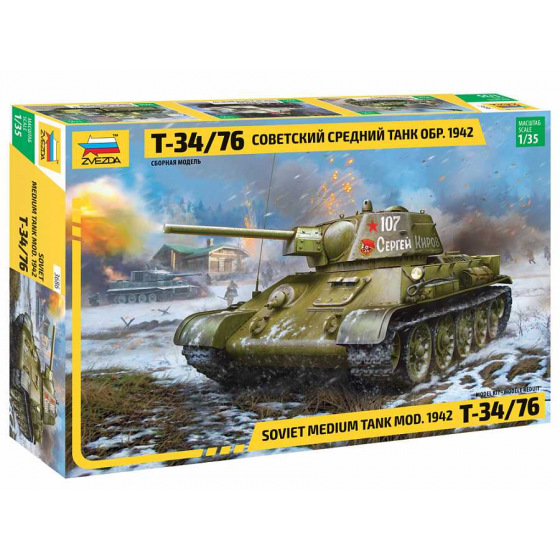 Zvezda Model Kit tank 3686 - T-34/76 mod.1942 (1:35)