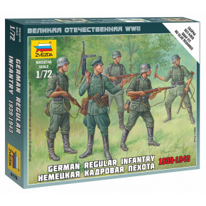 Zvezda Wargames (WWII) figurki 6178 - Niemiecka regularna piechota 1939-43 (1:72)
