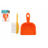 Uklízecí sada/uklízečka plast smetáček + lopatka v sáčku 20,5x29cm