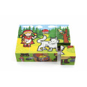 Teddies Kostky kubus dřevěné Moje první pohádky 12ks v krabičce 17x12,5x4cm