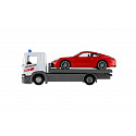 Dromader Dromedár Auto odťahovka Welly Scania P320 + auto kov/plast 15 cm mix druhov v krabičke 18,5 × 10 × 6 cm