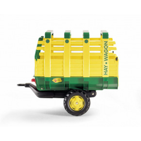ROLLYTOYS Vlečka na seno za traktor 1osá "Hay Wagon"- zelenožlutá