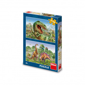 Dino SOUBOJ DINOSAURŮ 2x48 Puzzle