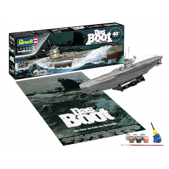 Revell Gift-Set ponorka 05675 - Movie Set DAS BOOT - 40th Anniversary (1:144)