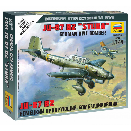 Zvezda Wargames (WWII) Flugzeug 6123 - Junkers JU-87 Stuka (1:144)