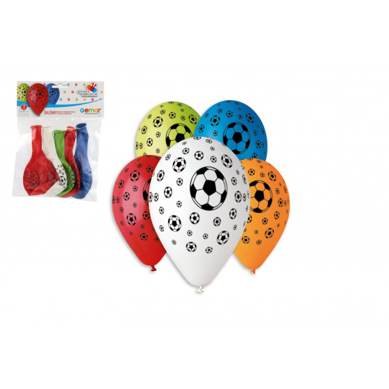 Smart Balloons Aufblasbare Fußballballons 12'' Durchmesser 30cm 5 Stück im Beutel