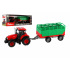 Teddies Traktor Zetor mit Anhänger aus Kunststoff 36cm mit Schwungrad auf Batterie. mit Licht und Ton in einer Box 39x13x13cm